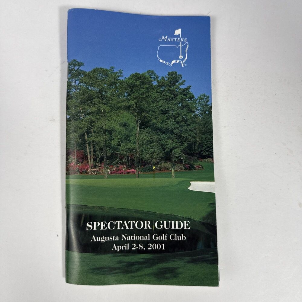 2001 Masters Spectator Guide Won by Tiger Woods His 2nd Augusta Masters Win